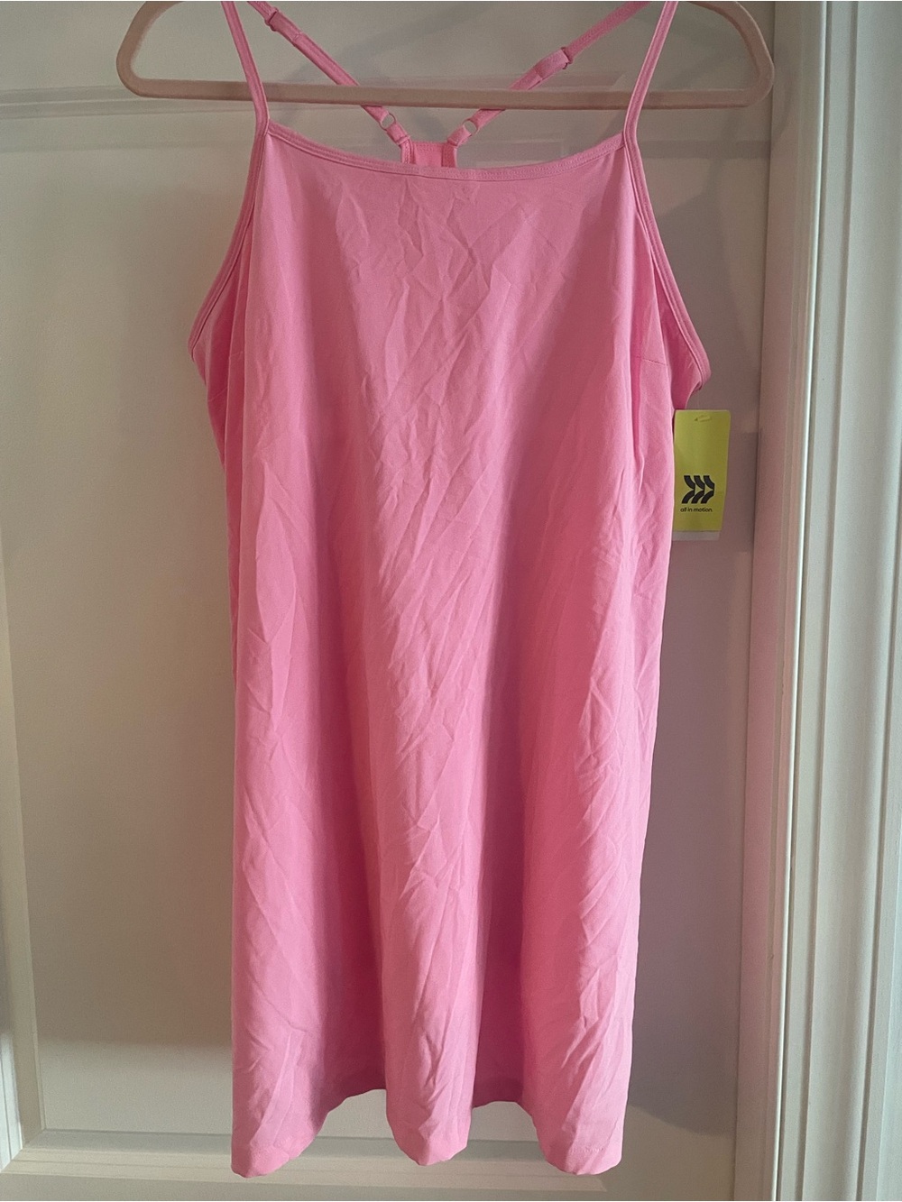 all in motion Pink Athletic Exercise Dress with Racerback and Built in Bra